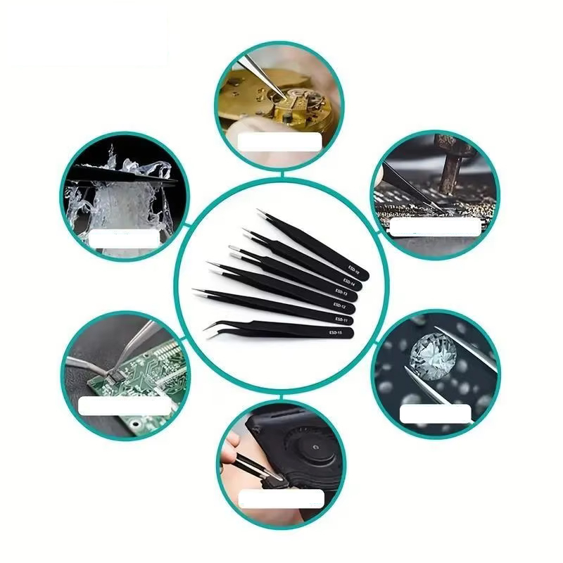 Conjunto de 6 Pinças Antiestát - Electronics Repair Tools avaliação e preço