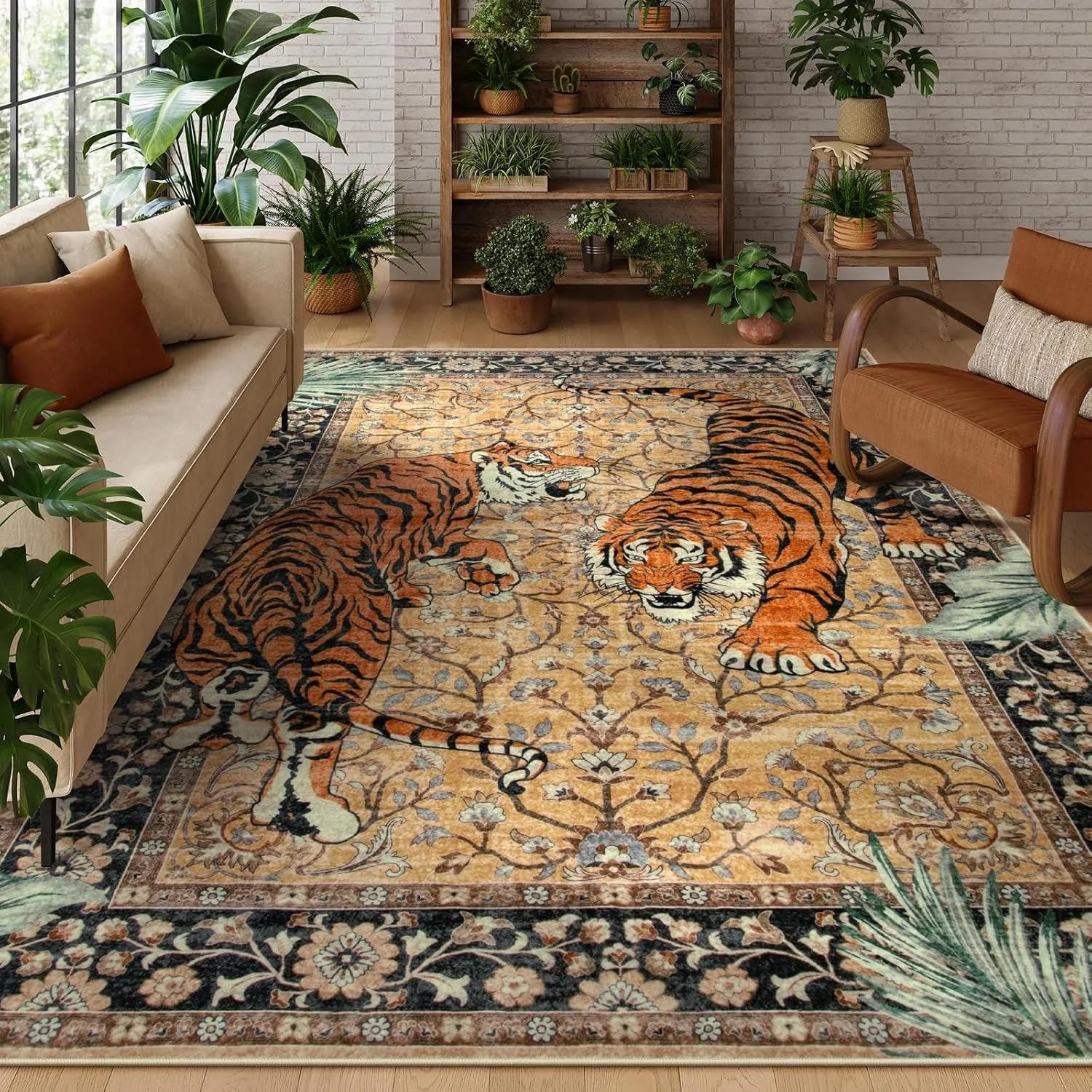 Tapete Jungle Tiger para Sala  - Electronics Repair Desk avaliação e preço
